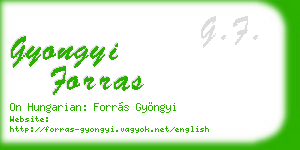 gyongyi forras business card