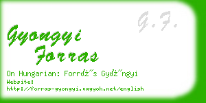 gyongyi forras business card